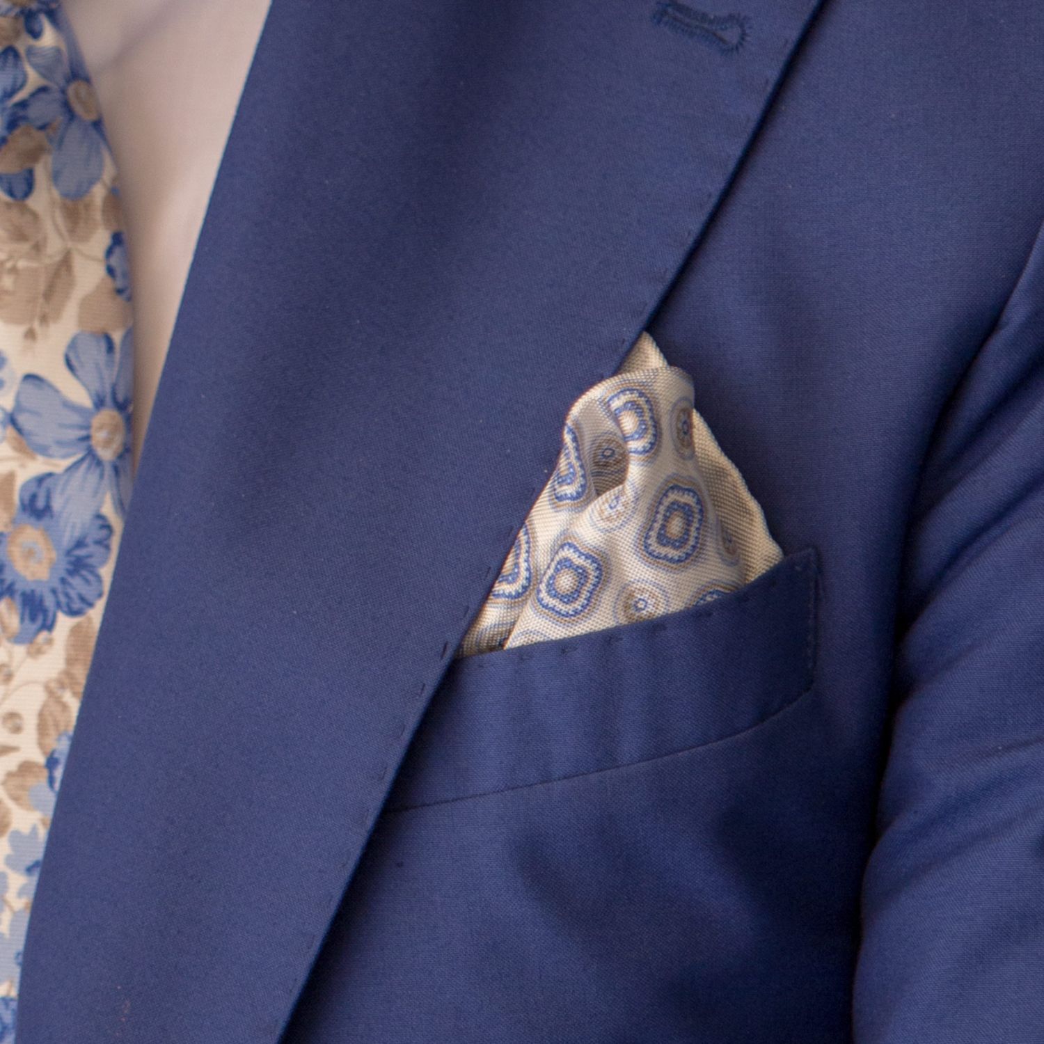 Men's Italo Double Sided Silk Pocket Square