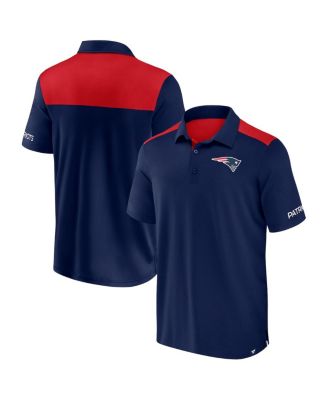 Fanatics - Men's Navy/red New England Patriots Color Block Polo Shirt