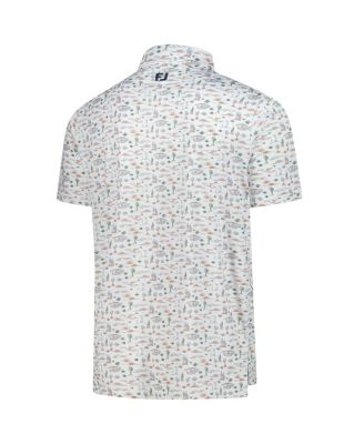 Men's White Wm Phoenix Open Prodry All Over Print Polo Shirt