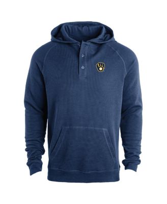 Dunbrooke - Men's Navy Milwaukee Brewers Montana Lightweight Raglan Pullover Hoodie