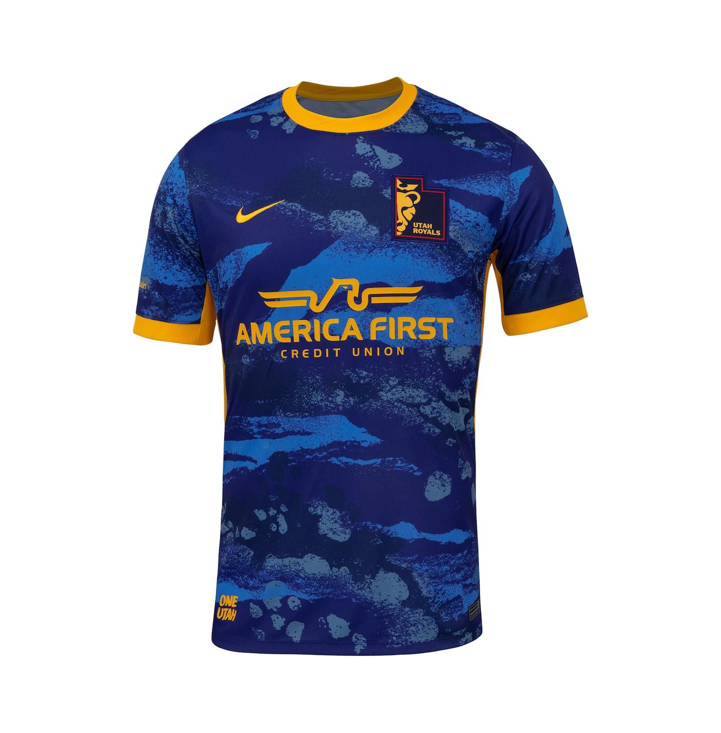 Мужские топы Nike Navy Utah Royals 2025 Great Salt Lake Kit Stadium Replica Jersey — фото 2
