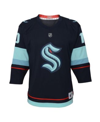 Big Boys and Girls Matty Beniers Navy Seattle Kraken Alternate Replica Player Jersey