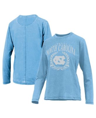 Pressbox - Women's Carolina Blue North Carolina Tar Heels Chandler Olive Leaf Arch Long Sleeve T-Shirt
