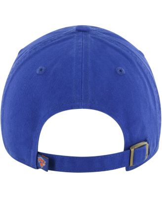 Men's Blue New York Knicks Core Wordmark Clean Up Adjustable Hat