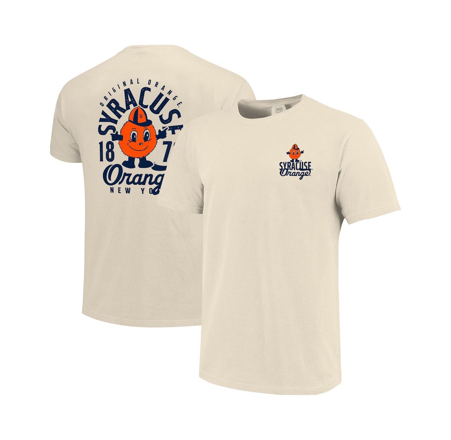 Men's Cream Syracuse Orange Comfort Colors Mascot Overlay T-Shirt