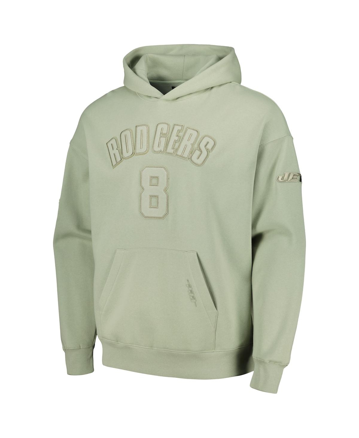Pro Standard Men's Aaron Rodgers Moss New York Jets Player Name Number Pullover Hoodie In Light Green