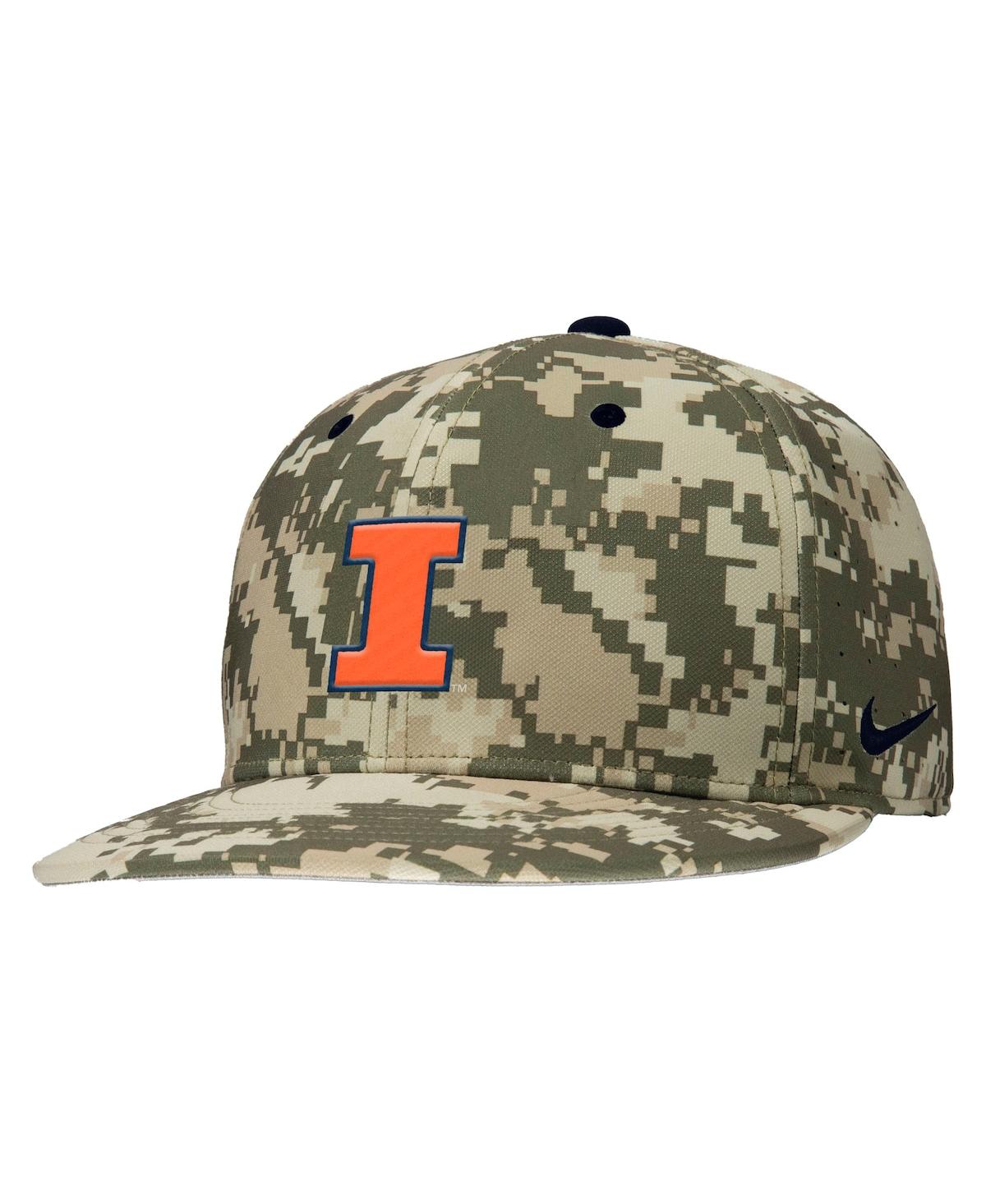 Nike Men's Digital Camo Illinois Fighting Illini On-field Baseball Performance Fitted Hat In Camo