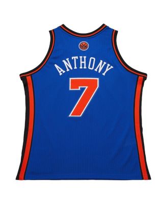 Men's Carmelo Anthony Royal New York Knicks 2010/11 Hardwood Classics Authentic Jersey