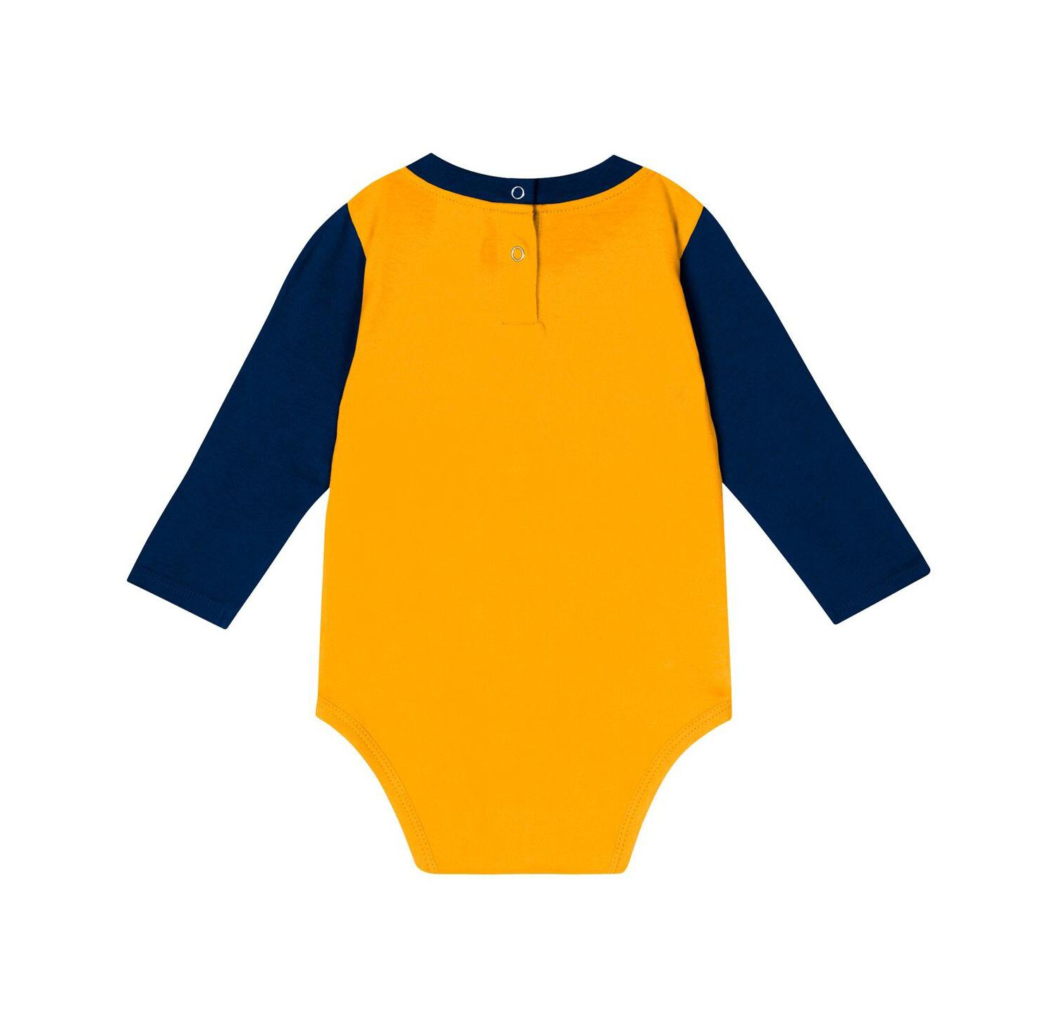 Baby Boys and Girls Navy West Virginia Mountaineers Double Up Long Sleeve Bodysuit and Pant Set