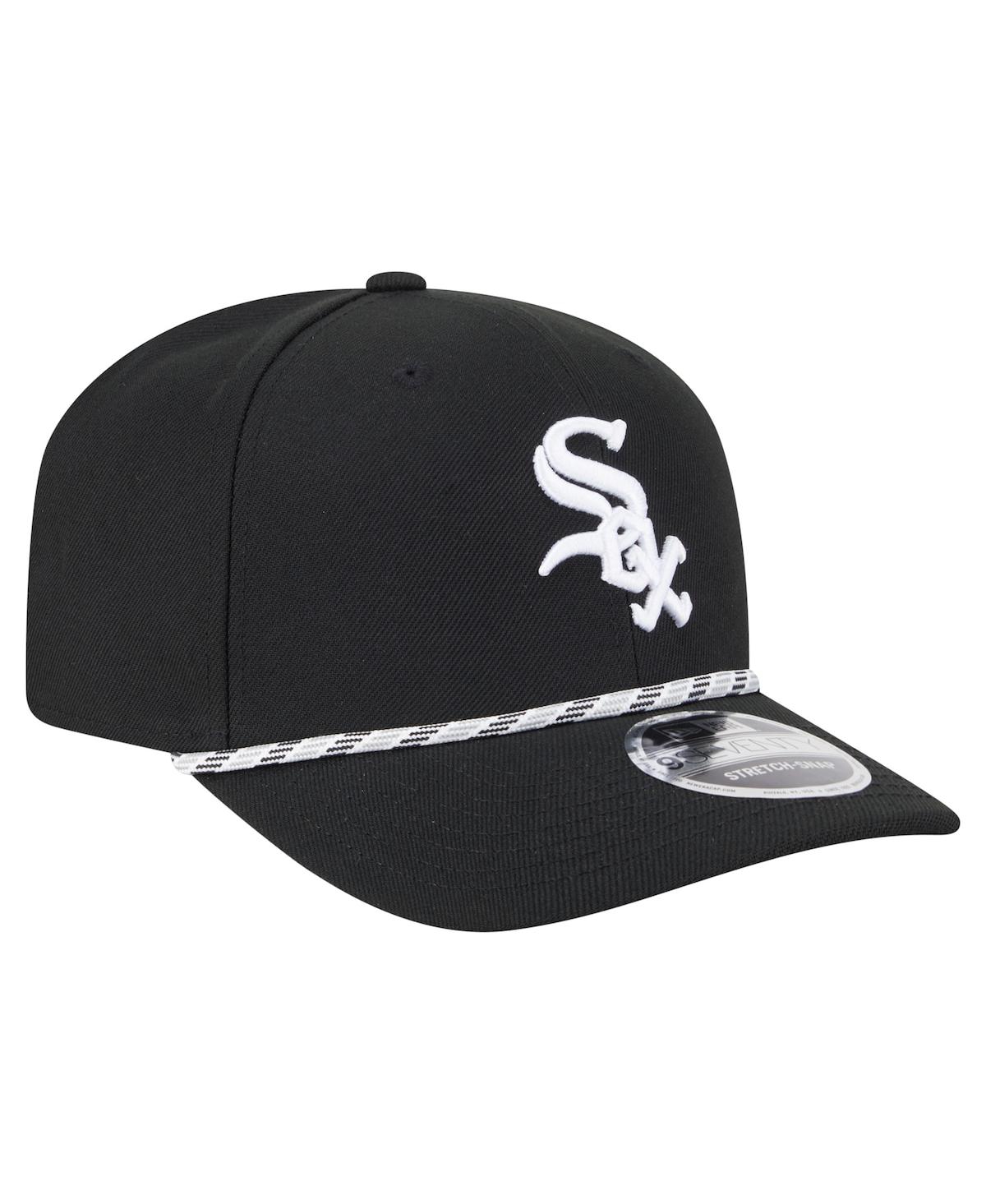 NEW ERA MEN'S BLACK CHICAGO WHITE SOX MULTI-ROPE 9SEVENTY STRETCH-SNAP HAT 