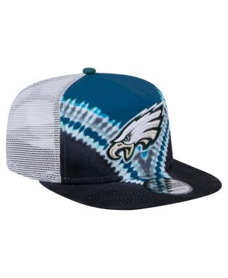 Men's Midnight Green/Black Philadelphia Eagles Throwback Dye Golfer Snapback Hat