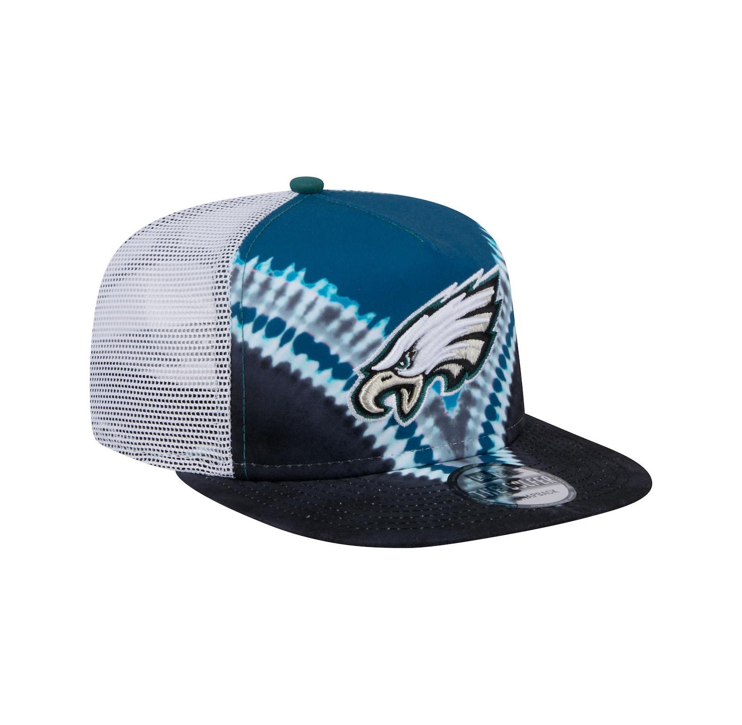 Men's Midnight Green/Black Philadelphia Eagles Throwback Dye Golfer Snapback Hat