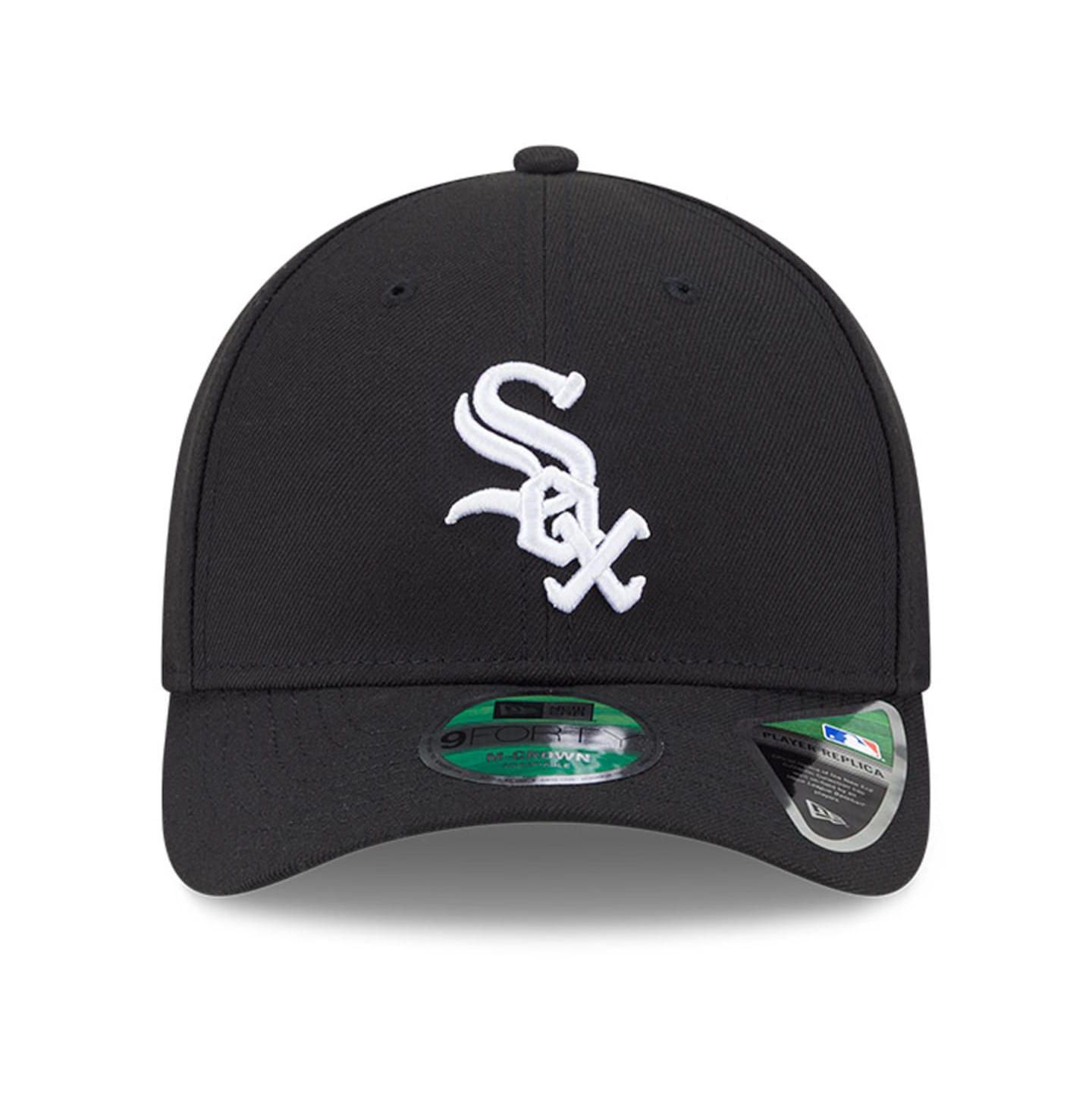 Мужская кепка New Era Chicago White Sox Player Replica 9Forty регулируемая, Black — фото 2