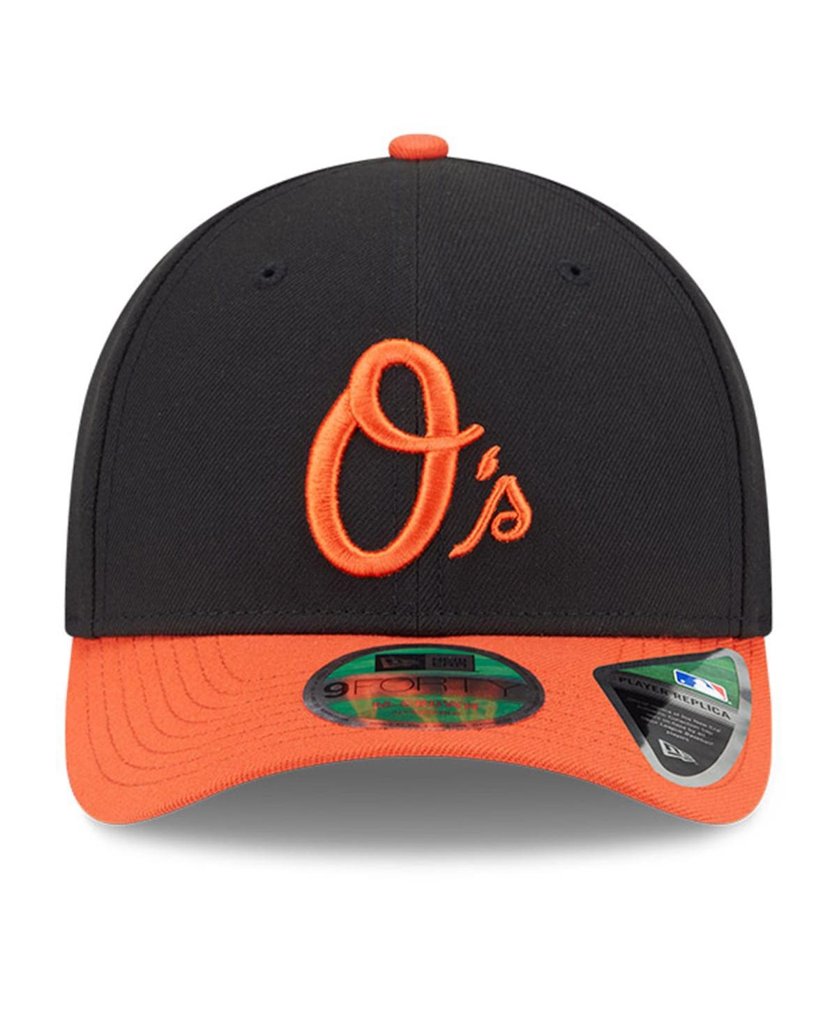 NEW ERA MEN'S BLACK BALTIMORE ORIOLES PLAYER REPLICA 9FORTY ADJUSTABLE HAT 