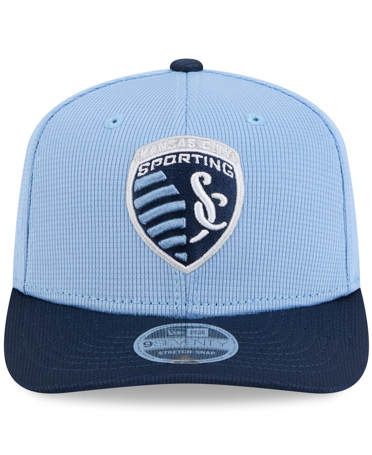 New Era Men's Sky Blue/navy Sporting Kansas City 2025 Jersey Hook 9seventy Stretch-snap Hat In Light Blue