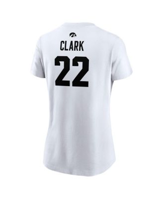 Women's Caitlin Clark White Iowa Hawkeyes Retired Player Name Number T-Shirt