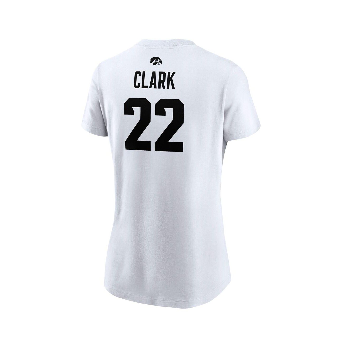 Женская футболка Nike Caitlin Clark White Iowa Hawkeyes Retired Player Name & Number — фото 3