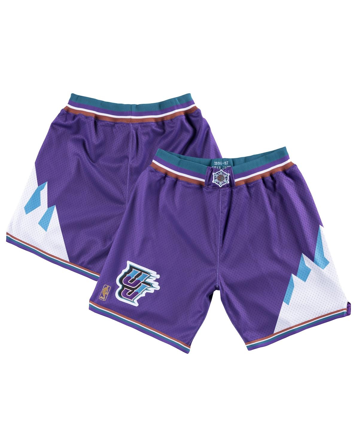 Mitchell & Ness Men's Purple Utah Jazz 1996-97 Hardwood Classics Authentic Shorts In Purple