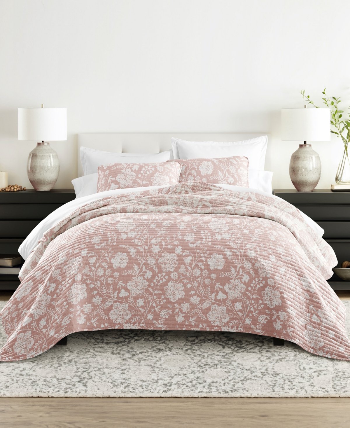 Ienjoy Home Textured Floral Reversible 2-pc. Quilt Set, Twin/twin Xl