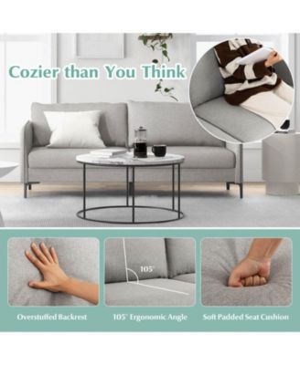 Modern 76 Inch Loveseat Sofa Couch for Apartment Dorm with Metal Legs