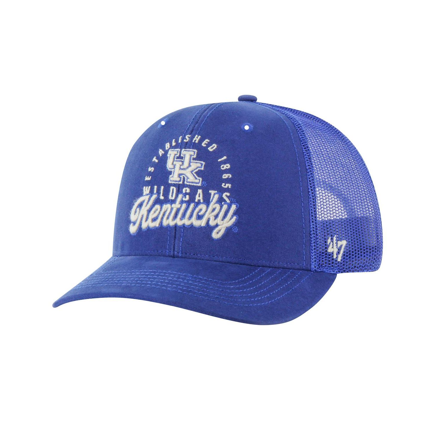 Men's Royal Kentucky Wildcats Pitstop Trucker Adjustable Hat