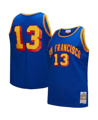 Mitchell & Ness - Men's Wilt Chamberlain Royal San Francisco Warriors Hardwood Classics 1963/64 Swingman Jersey