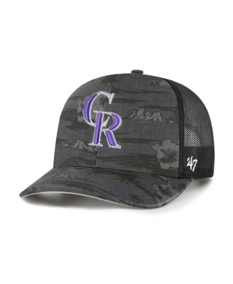 Men's Black Colorado Rockies Fiji Trucker Adjustable Hat