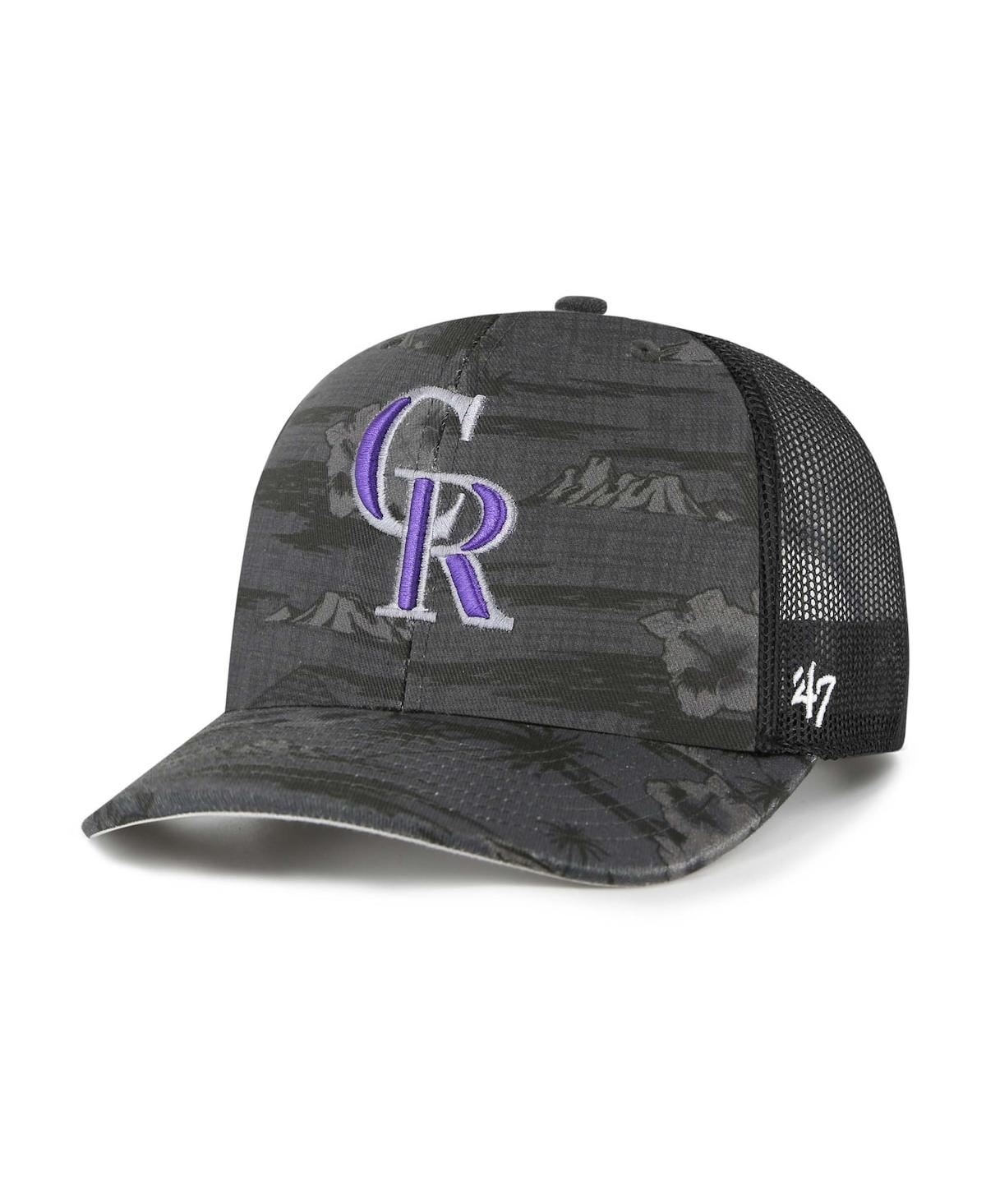 47 Brand Men's Black Colorado Rockies Fiji Trucker Adjustable Hat