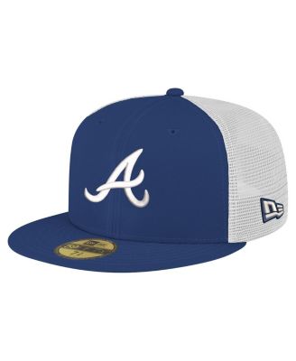 New Era - Men's Navy Atlanta Braves Team Color 59fifty Trucker Fitted Hat
