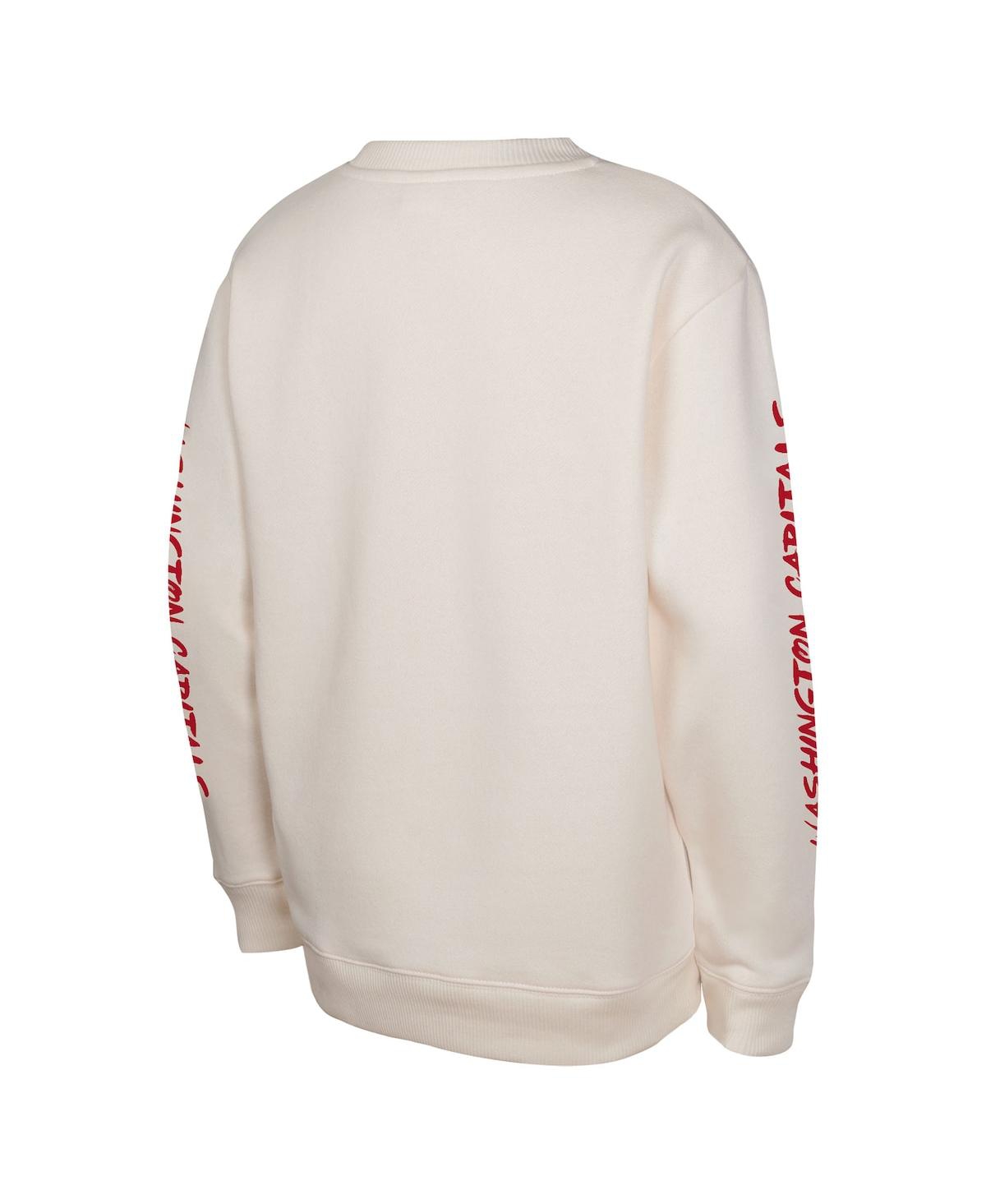 Outerstuff Big Boys And Girls Cream Washington Capitals Star Power Pullover Sweatshirt In Cream