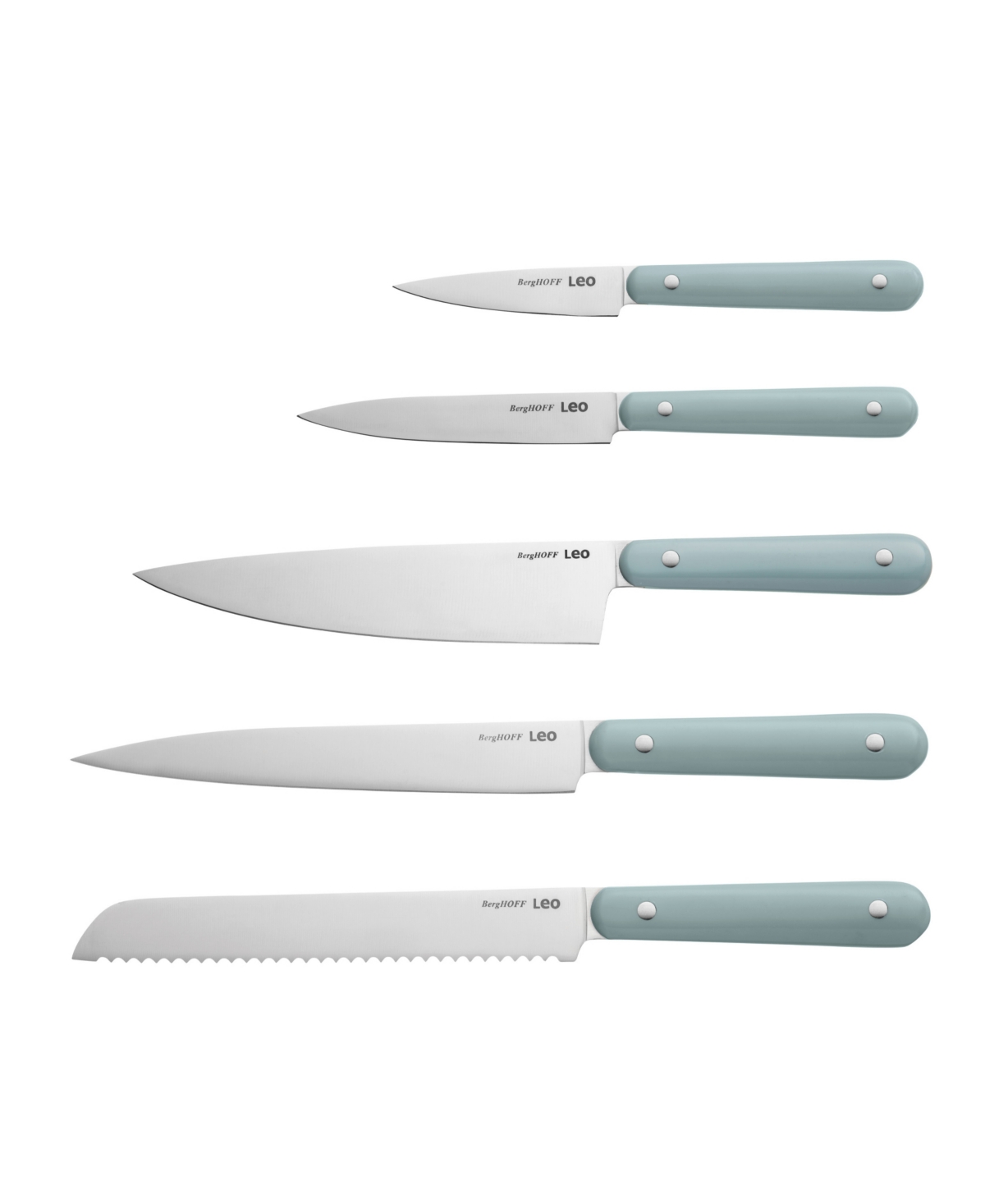 Berghoff Leo 5-piece Complete Knife Set In Slate