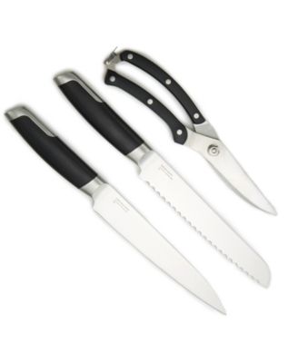 Leo Graphite 3-Piece Stainless Steel Forged Cutlery Set