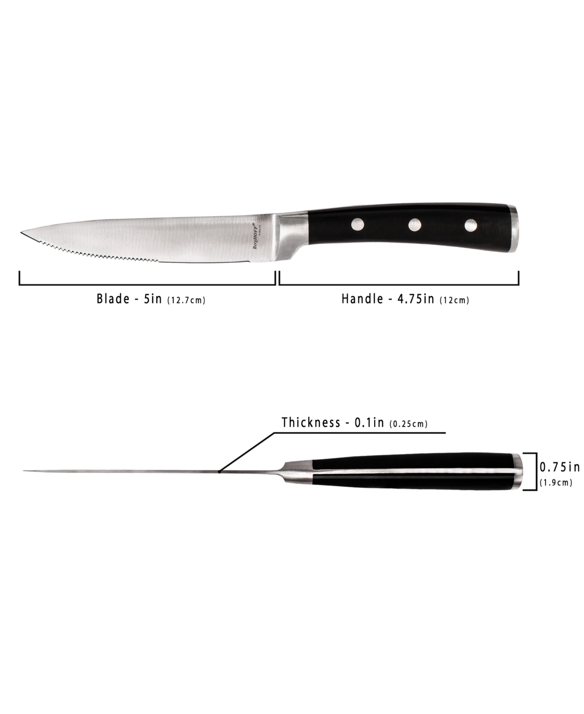 Berghoff Essentials Classico 12-piece Steak Knife Set In Black