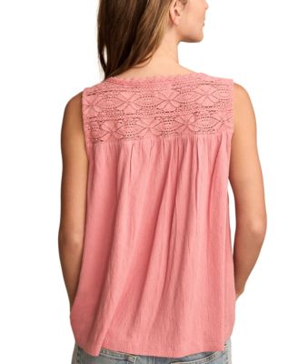 Women's Lace-Trim Tank Top