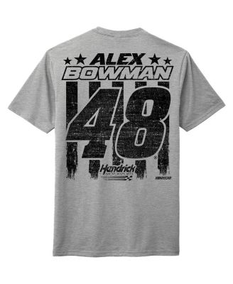 Men's Heather Gray Alex Bowman Patriotic T-Shirt