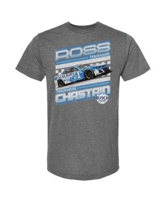 Men's Heather Charcoal Ross Chastain Busch Light Car T-Shirt
