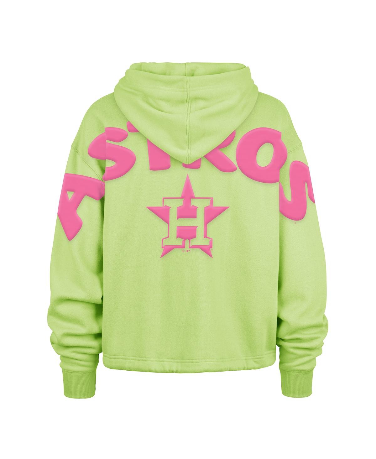 47 BRAND WOMEN'S GREEN HOUSTON ASTROS BRIGHT SIDE VENICE PULLOVER HOODIE 