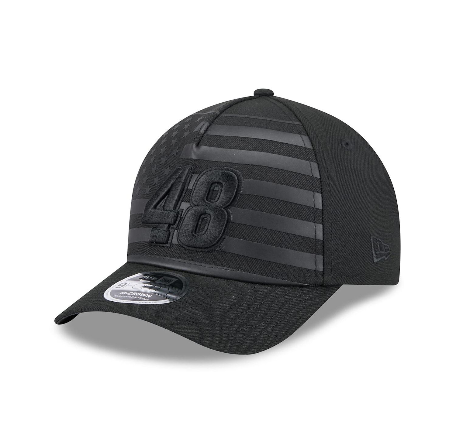 Men's Black Alex Bowman American Flag 9FORTY M-Crown A-Frame Adjustable Hat