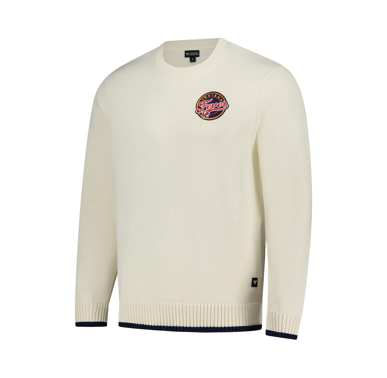 Men's and Women's Cream Indiana Fever Jacquard Pullover Sweater