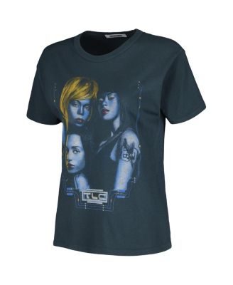 Women's Charcoal TLC Fan Mail Tour Graphic Ringer T-Shirt