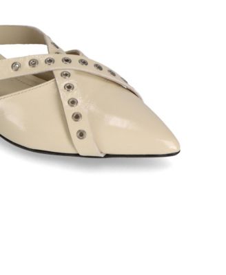 Zyra Onix Cream Leather Mules