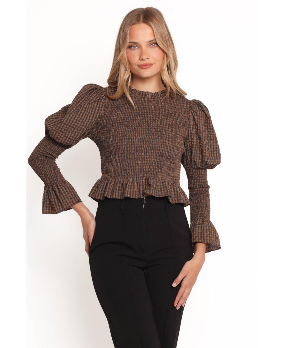 Women's Nora Long Sleeve Top - Brown