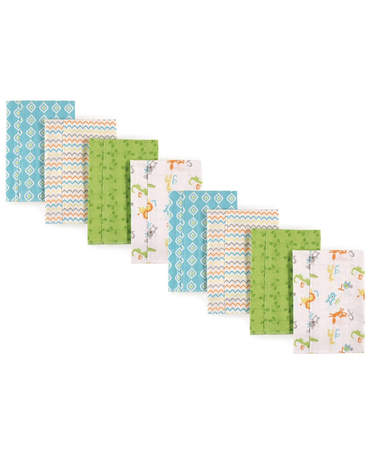 Luvable Friends Unisex Flannel Blend Infant Feeding Time Protectors Assortment