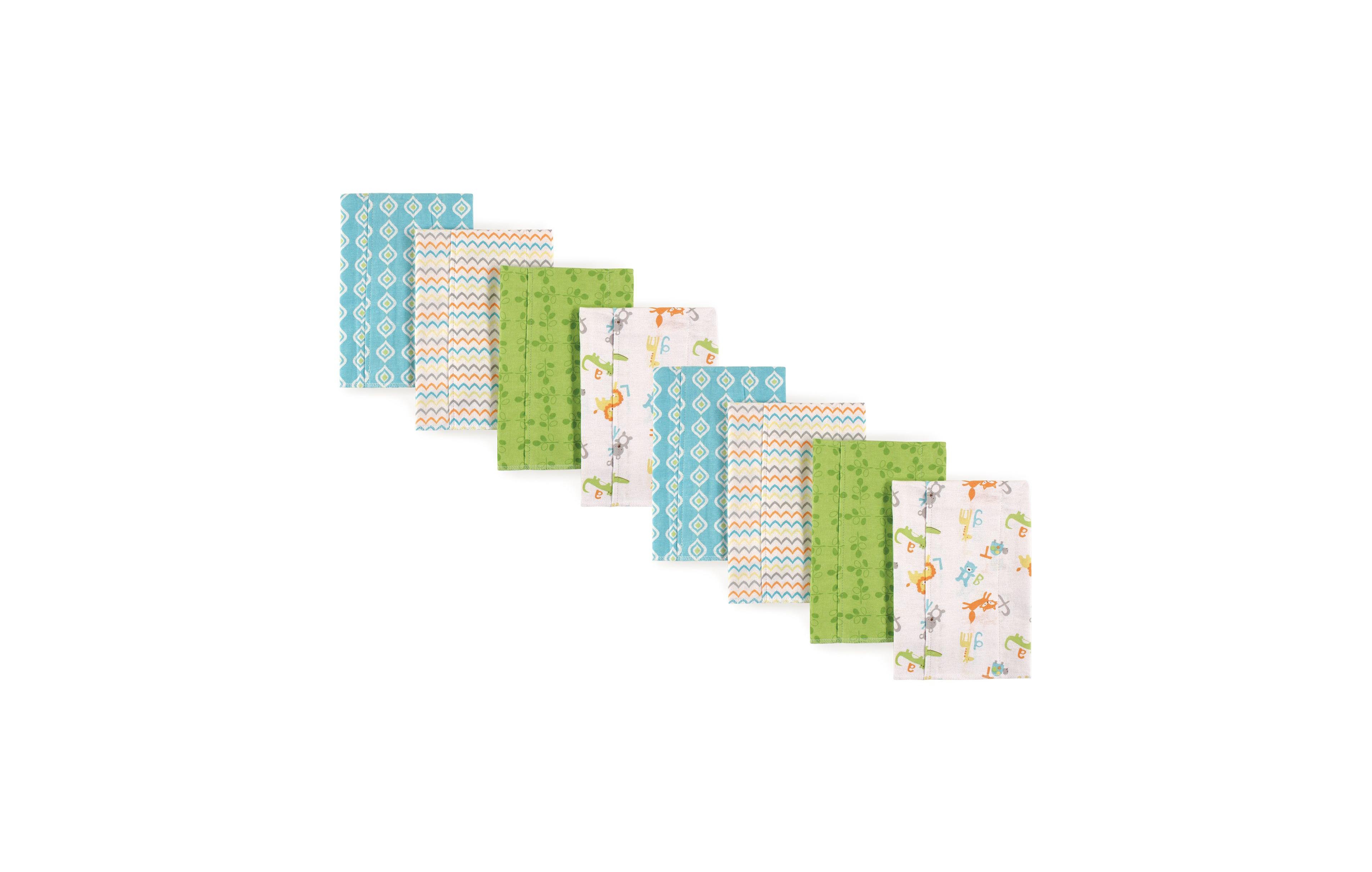 Luvable Friends Unisex Flannel Blend Infant Feeding Time Protectors Assortment
