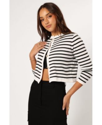 Women's Cynthia Striped Button Front Cardigan