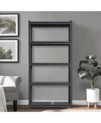 72"H  5 Tier Metal Shelves for Storage Garage Shelving 2000LBS Heavy Duty Storage Shelves Adjustable Garage Shelf Industrial Shelving Unit Storage Utility Rack,35.4"W15.7"D72"H,Black