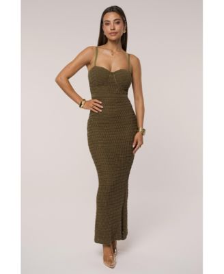 Women's Deep Sea Crochet Maxi Dress