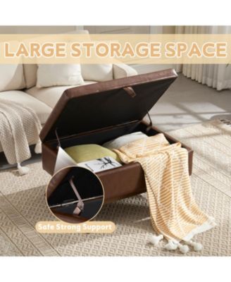 Streamdale Mid-century modern storage bench/coffee table, Assembled, Living/entry/family room