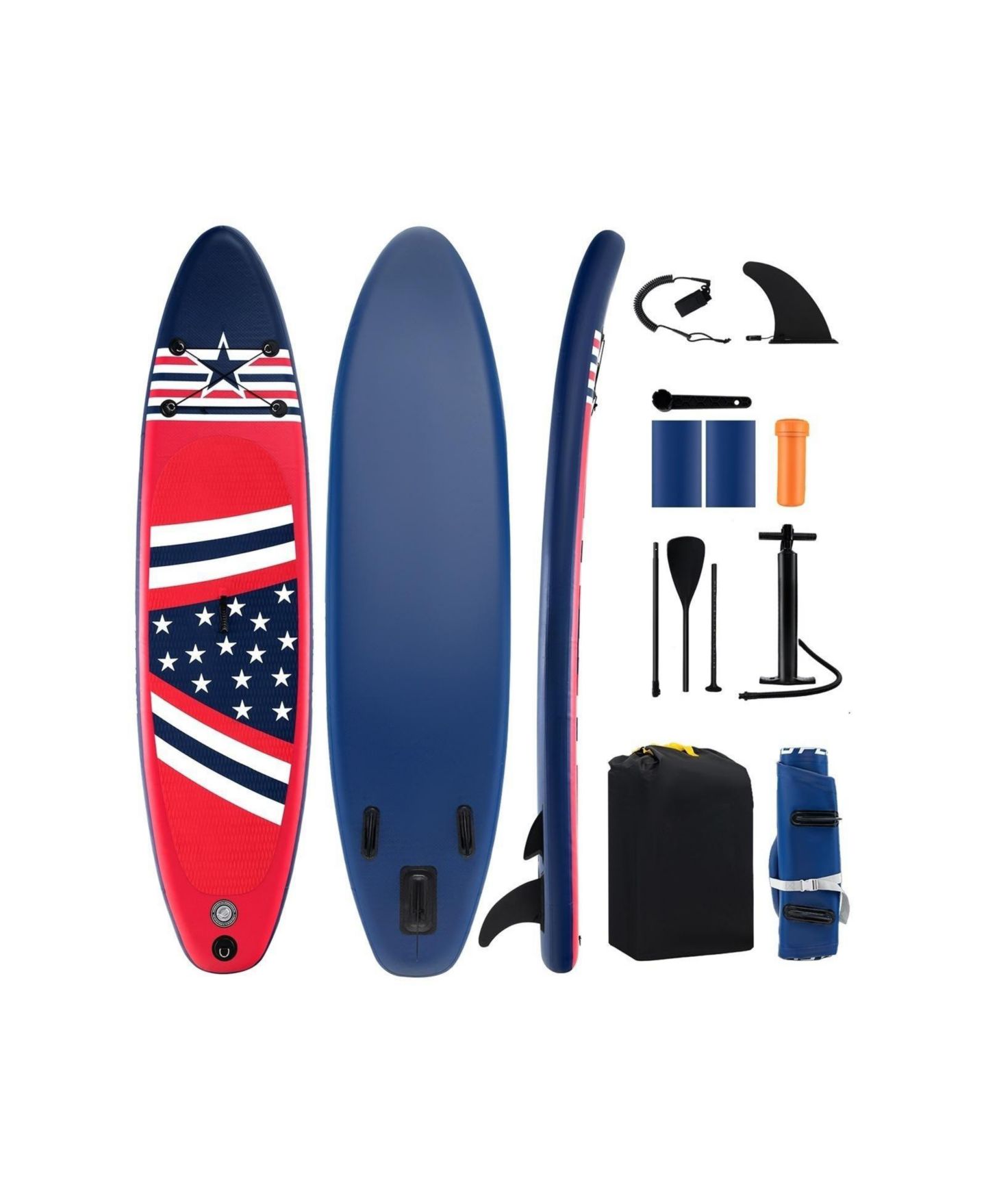 Детские игрушки HONGGE Inflatable Paddle Board with Removable Fin and Backpack, цвет: Красный — фото 1