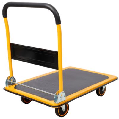 Foldable Platform Push Hand Truck Cart, 880 lbs. Weight Capacity, 2 Swivel Brake Wheels